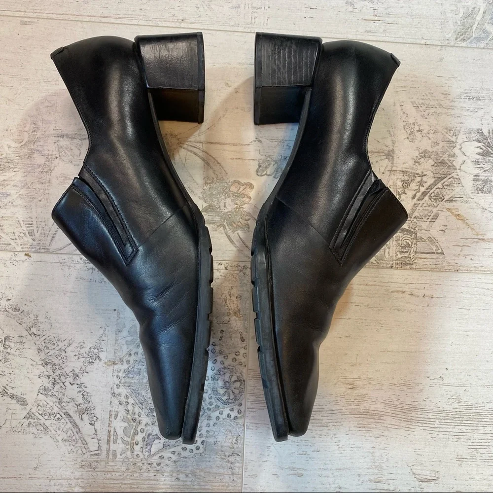 Men’s Ecco Black Leather Slip On Dress Shoes